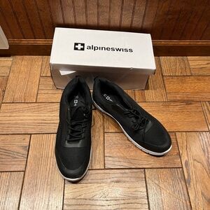 Alpine Swiss Black Sneakers